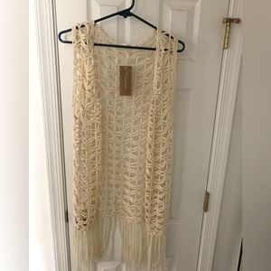 Honeylee from Francesca’s long crochet coverup